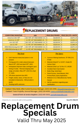 Integral dx Replacement Drum Specials