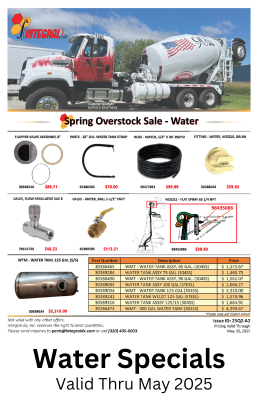 Integral dx Water Specials