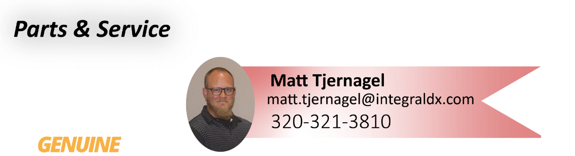Parts & Service - Matt Tjernagel - 320-321-3424
